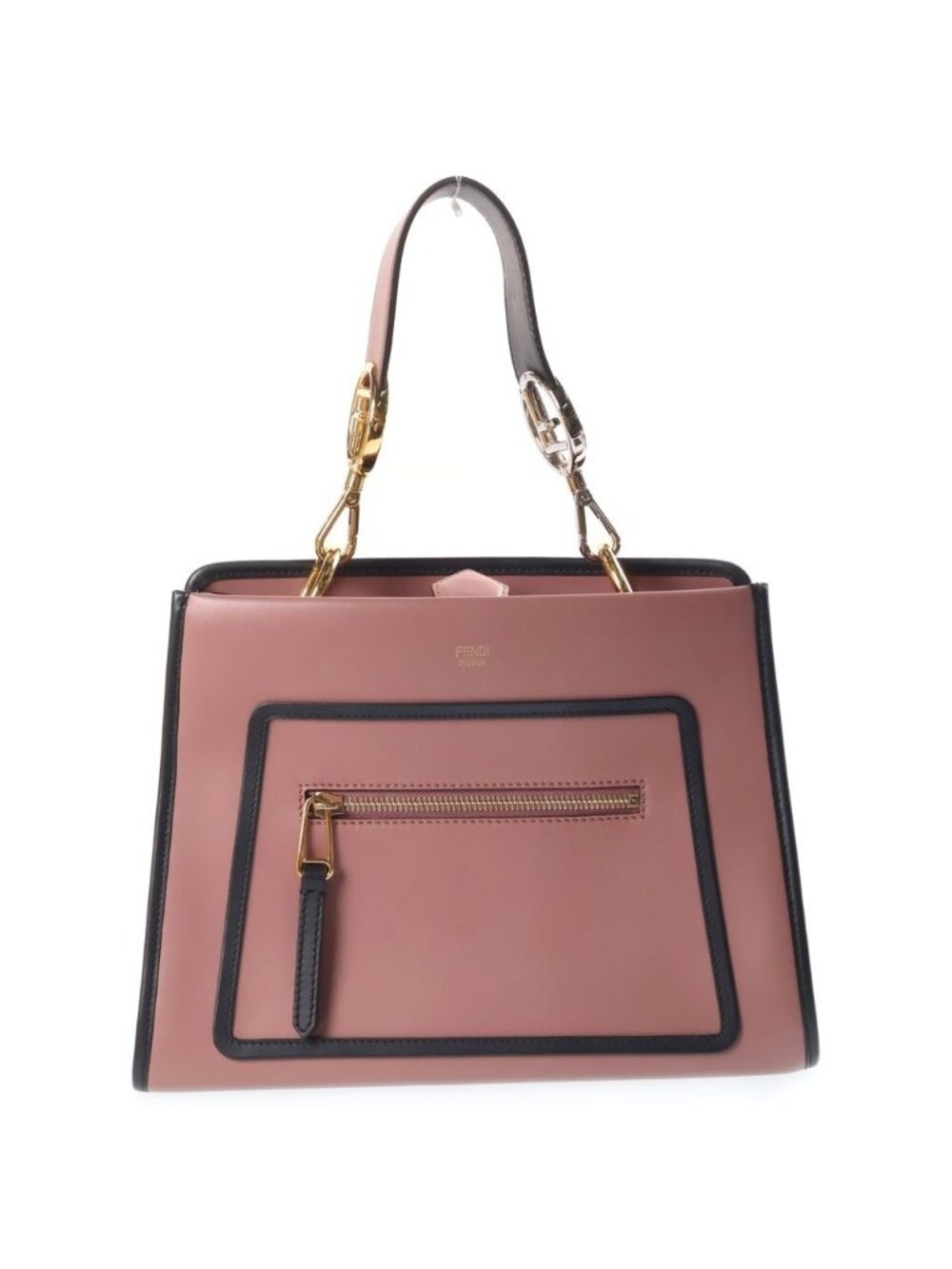 Fendi Run Away Handbag Pink Leather Gold